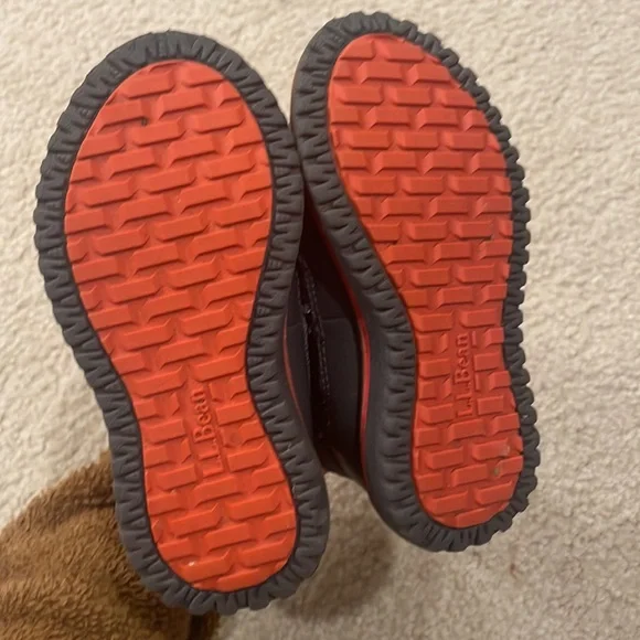 L.L. Bean Kids' Gray and Orange Snow Boots - Picture 3 of 4